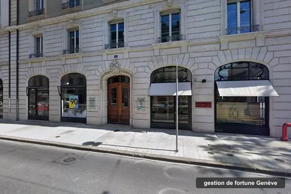 Immeuble des bureaux de Capitalia (Suisse), rue du Rhône 61 à Genève