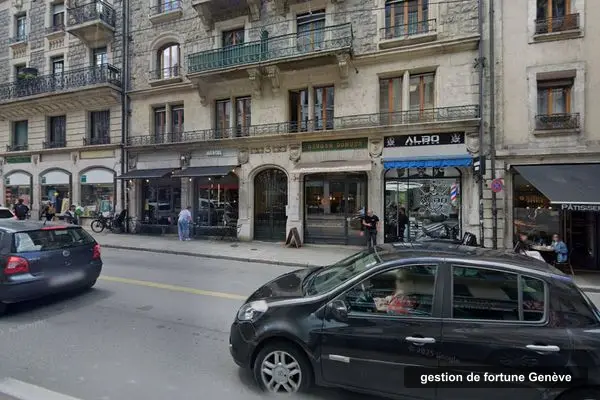 Immeuble des bureaux de Emerald Management, place des Eaux-Vives 8 à Genève