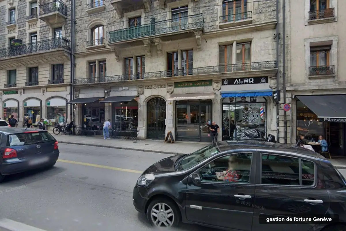 Immeuble des bureaux de Emerald Management, place des Eaux-Vives 8 à Genève