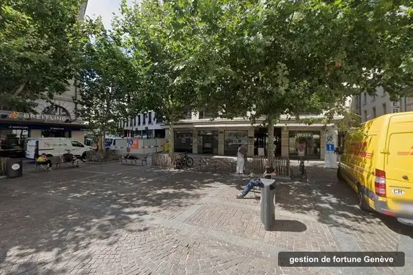 Immeuble des bureaux de EUROCAPITAL advisors (Switzerland), place des Bergues 1 à Genève