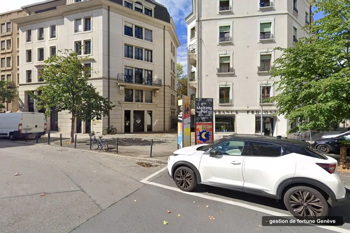 Immeuble des bureaux de Helvetic Investor Group, place des Philosophes 18 à Genève