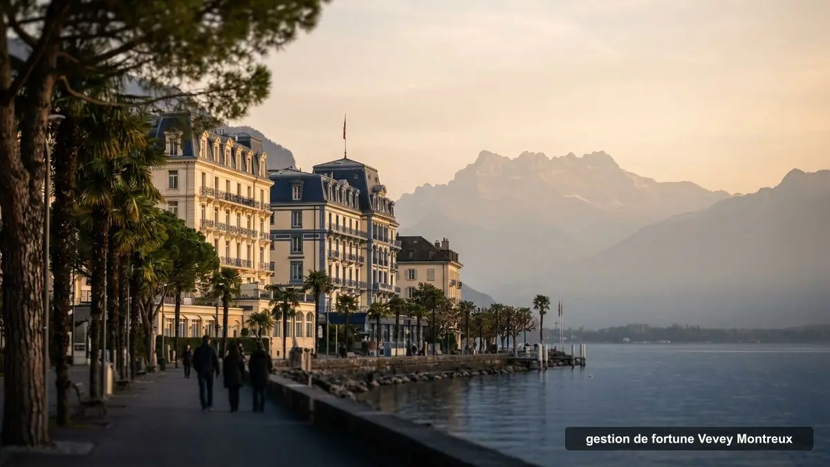 Les quais de Montreux et Vevey sur la Riviera vaudoise
