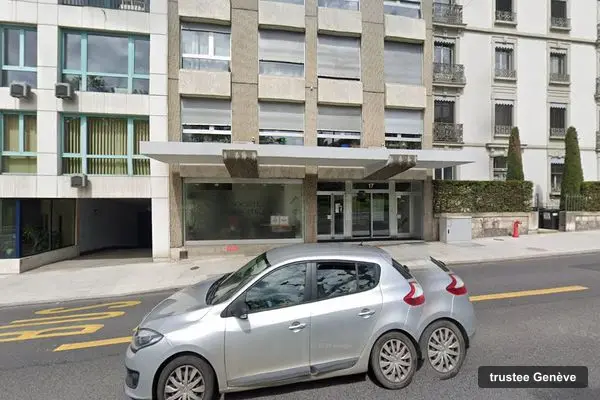 Immeuble des bureaux de JD Corporate and Trust Services, rue Ferdinand-Hodler 17 à Genève