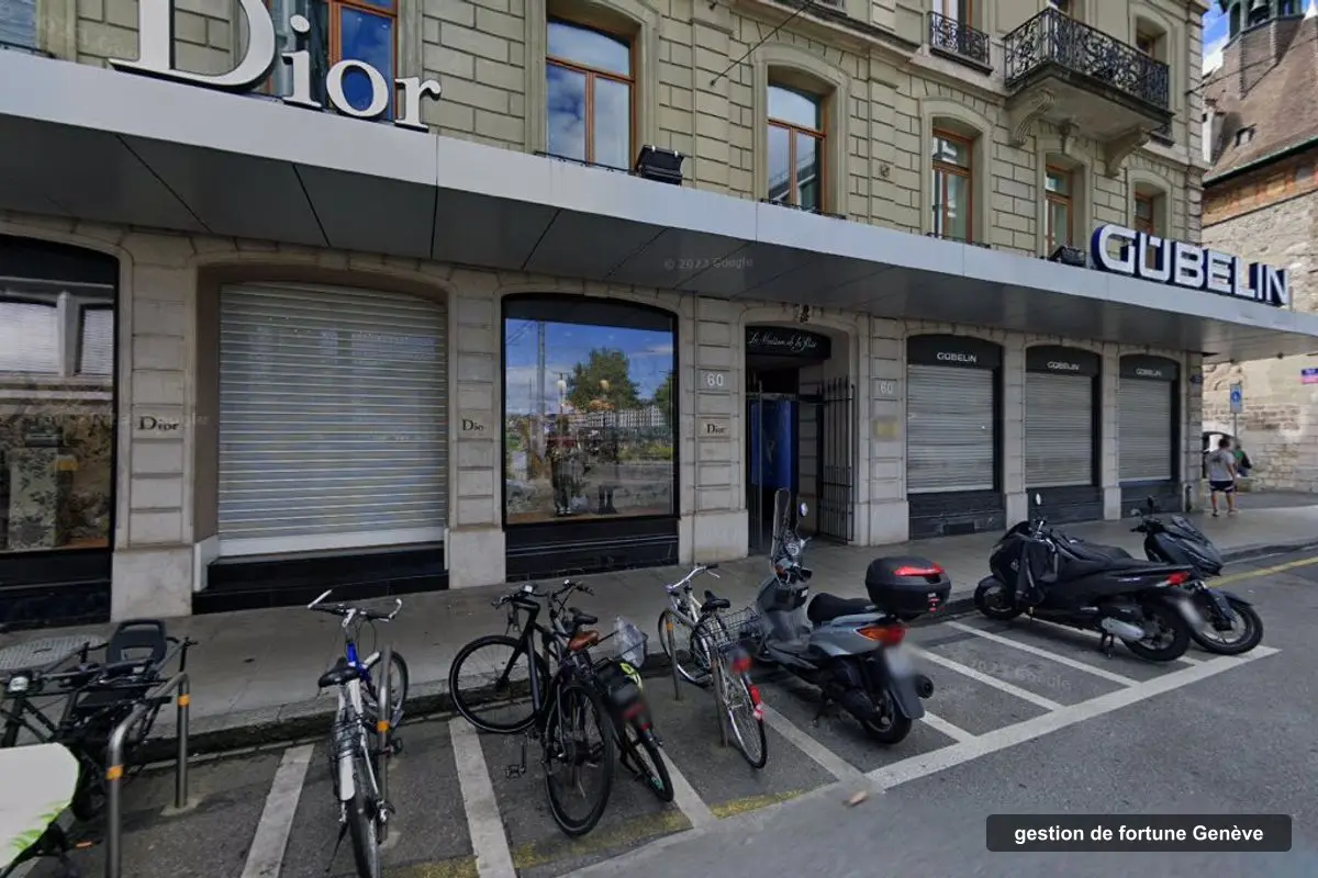 Building of JL Securities's offices, rue du Rhône 60, Genève