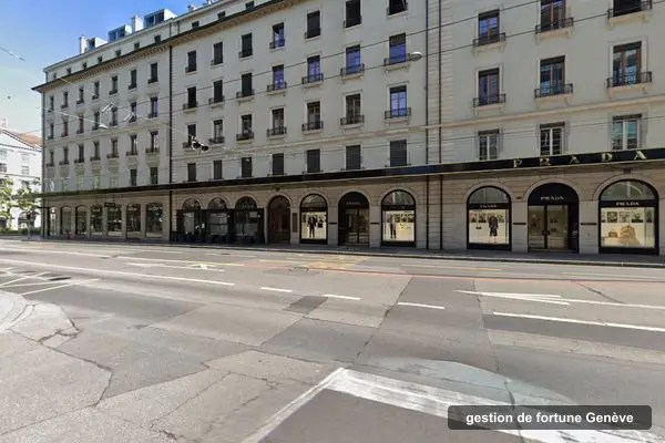 Immeuble des bureaux de Mierzwinski Wealth Management, Rue du Rhône 49 à Genève