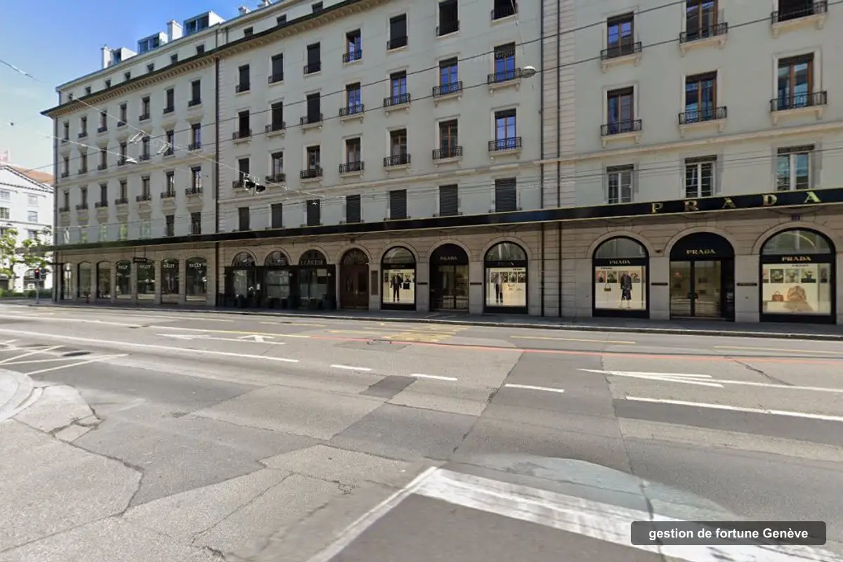 Immeuble des bureaux de Mierzwinski Wealth Management, Rue du Rhône 49 à Genève