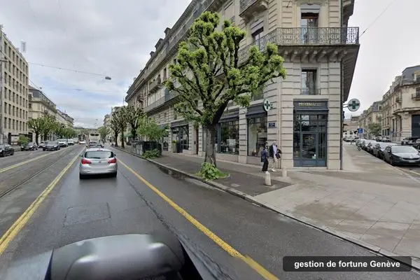 Immeuble des bureaux de Necker Finance (Suisse), rue de Hesse 8-10 à Genève