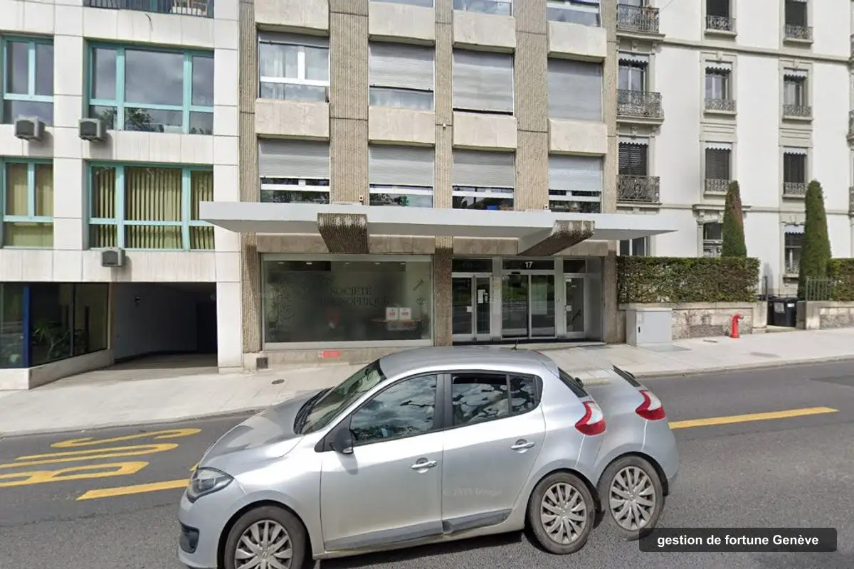 Immeuble des bureaux de Noga Capital Partners, rue de la Fontaine 7 à Genève