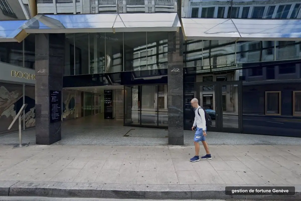 Immeuble des bureaux de Omega Wealth Management, Rue du Rhône 42 à Genève