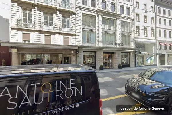 Immeuble des bureaux de Task Wealth Management, rue du Rhône 11 à Genève