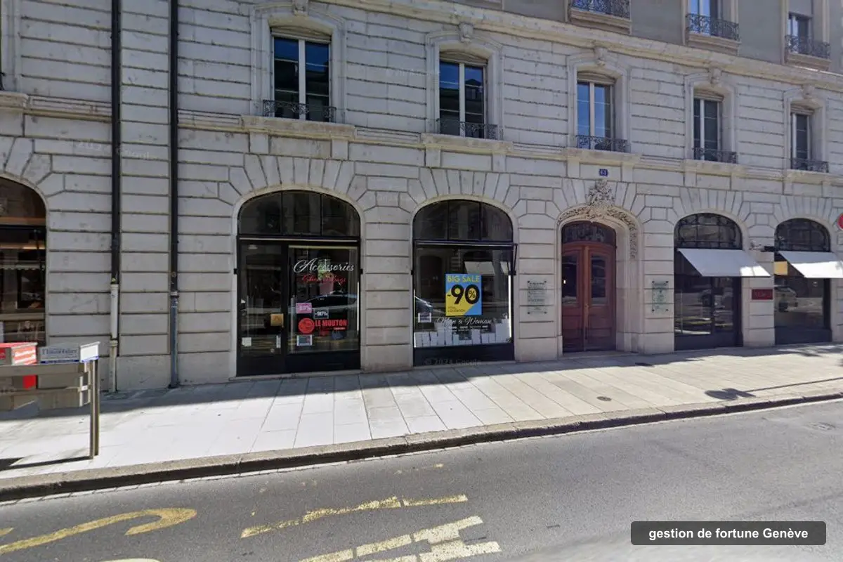 Immeuble des bureaux de Titanium Finance, Rue du Rhône 61 à Genève