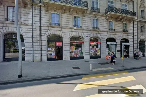 Immeuble des bureaux de Trajectoire Capital Group, rue du Rhône 57 à Genève